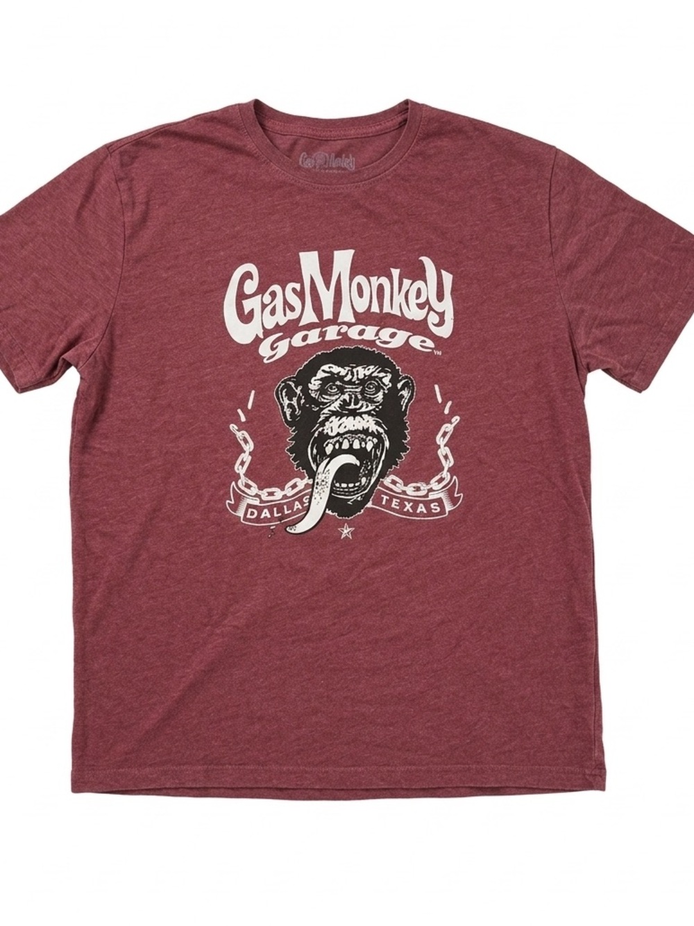 Gas Monkey Garage Men’s Burgundy Graphic Crew Tee